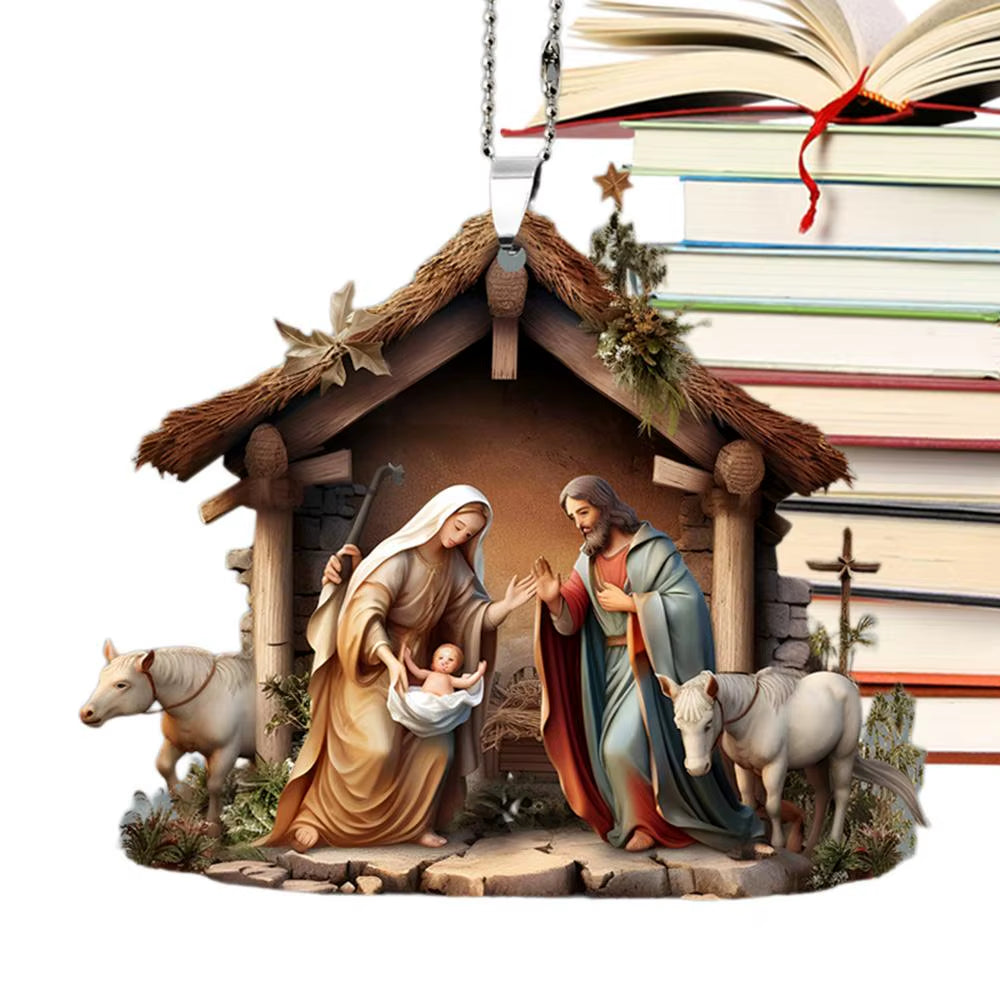 Christmas Nativity Scene Ornaments Nativity Scene Christmas Tree Decoration Nativity Scene Christmas Tree Decoration Acrylic 2D