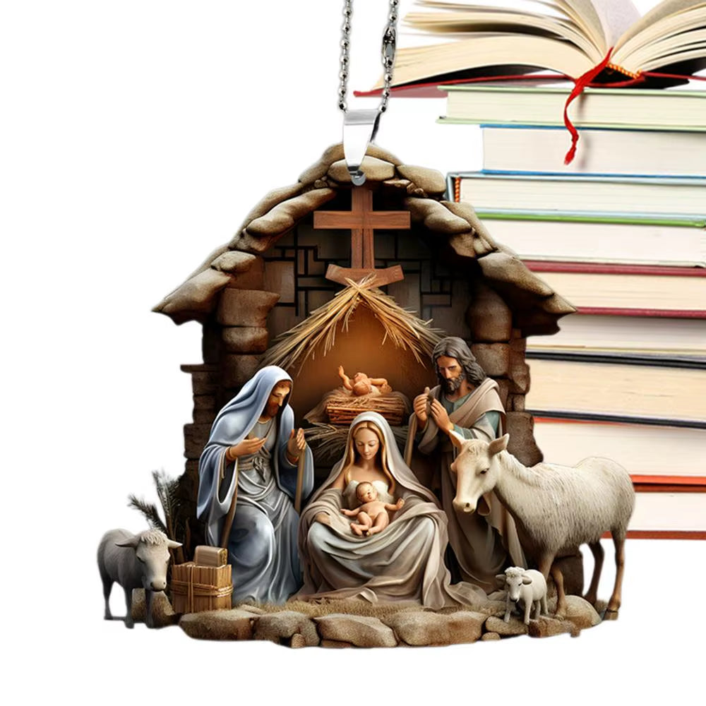 Christmas Nativity Scene Ornaments Nativity Scene Christmas Tree Decoration Nativity Scene Christmas Tree Decoration Acrylic 2D