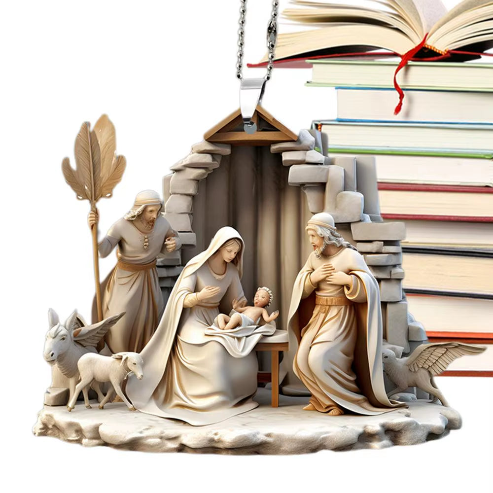 Christmas Nativity Scene Ornaments Nativity Scene Christmas Tree Decoration Nativity Scene Christmas Tree Decoration Acrylic 2D